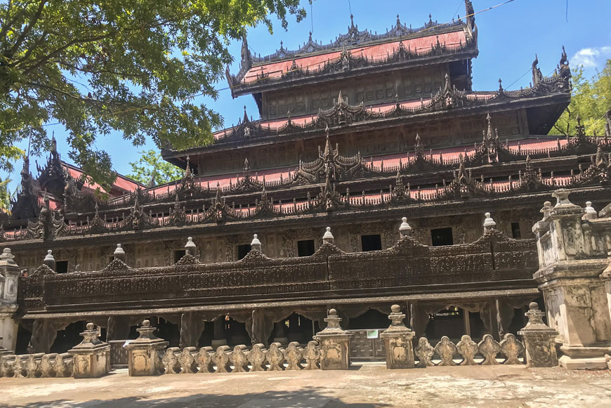 Visiting Bagaya Kyaung monastery Ava
